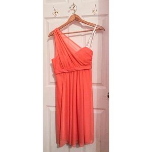 Shoulder Short Dress with Illusion Neck